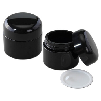 Tarros de cristal violeta con cuello ancho 50 ml, 100 ml, 250 ml, 500 ml
