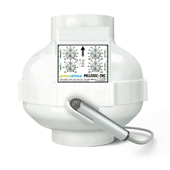 Extractor tubular PrimaKlima EC-THC Regulador Temp & Hygro 680m³/h ø125mm
