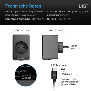 AC Infinity UIS Control Plug – Enchufe de control para dispositivos enchufables