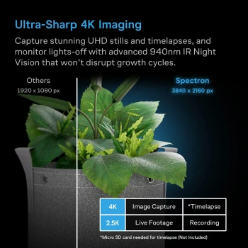 AC Infinity SPECTRON 3 – Cámara de cultivo 4K con IA y visión nocturna