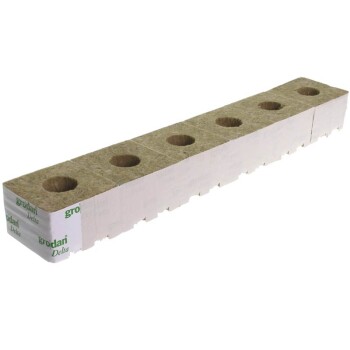 Grodan Cubos de lana de roca con agujero grande, 10X10X6,5cm 6 pieza
