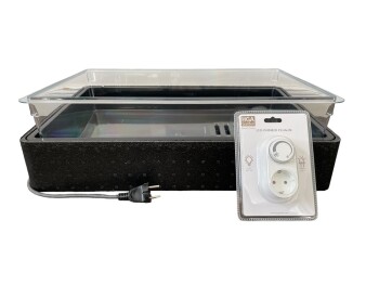 Propagador calentado 64/50 + controlador de temperatura 60x40x25 cm