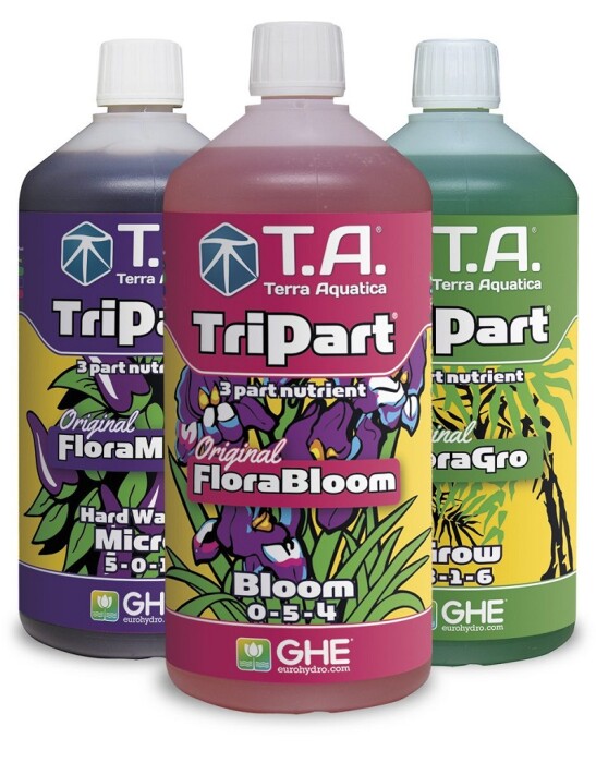 Terra Aquatica TriPart Set agua dura 1 litros (Flora Series)   