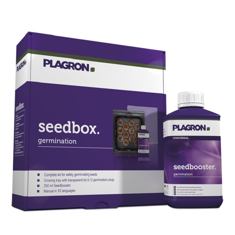 Kit Germination Plagron SeedBox | Serre + Pots Tourbe + Seedbooster Pour Démarrage Semis