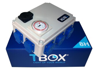 TBOX Temporizador 8x600 Watt con enchufe de calefacción